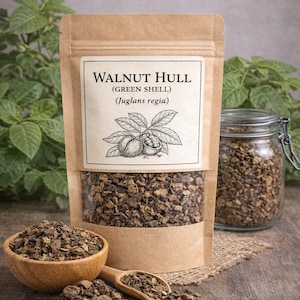 Walnut Hull (Juglans Regia) - Loose Leaf Tea, Natural Dyeing Ingredient, Botanical Pigment For Ink Making