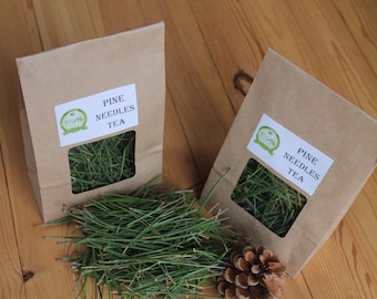 Té de agujas de pino blanco de primera calidad, hojas sueltas / Té de agujas de pino orgánico / Agujas de pino blanco para té / Agujas de pino