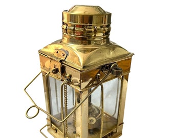 アンティーク真鍮アンカーオイルランプヴィンテージマリンランタン航海