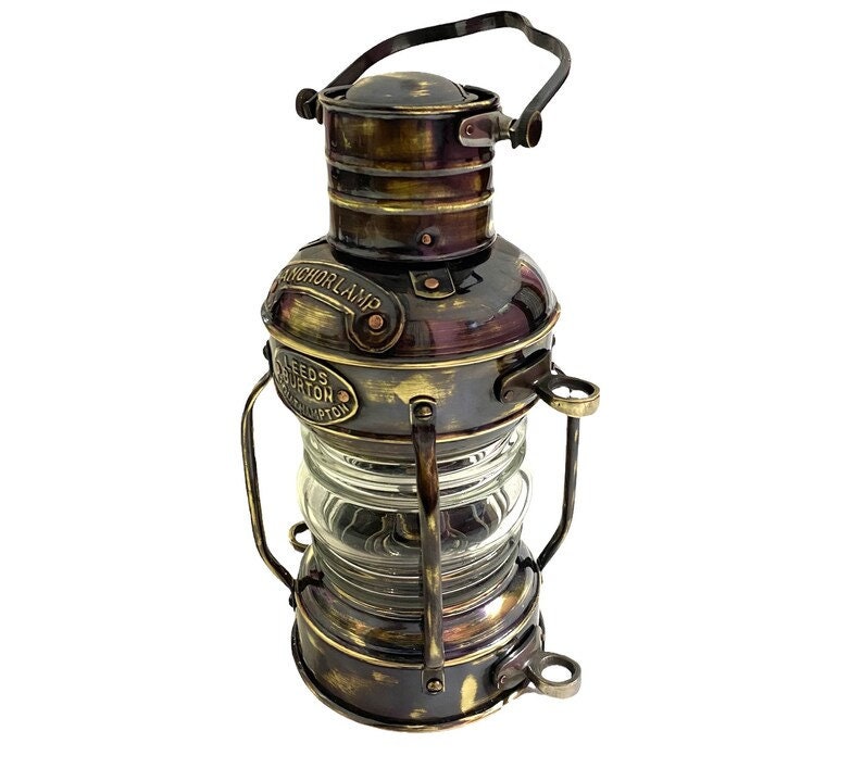 Brass 10 Inches Anchor Oil Lantern/lamp, Ship Hanging Lamp/lantern