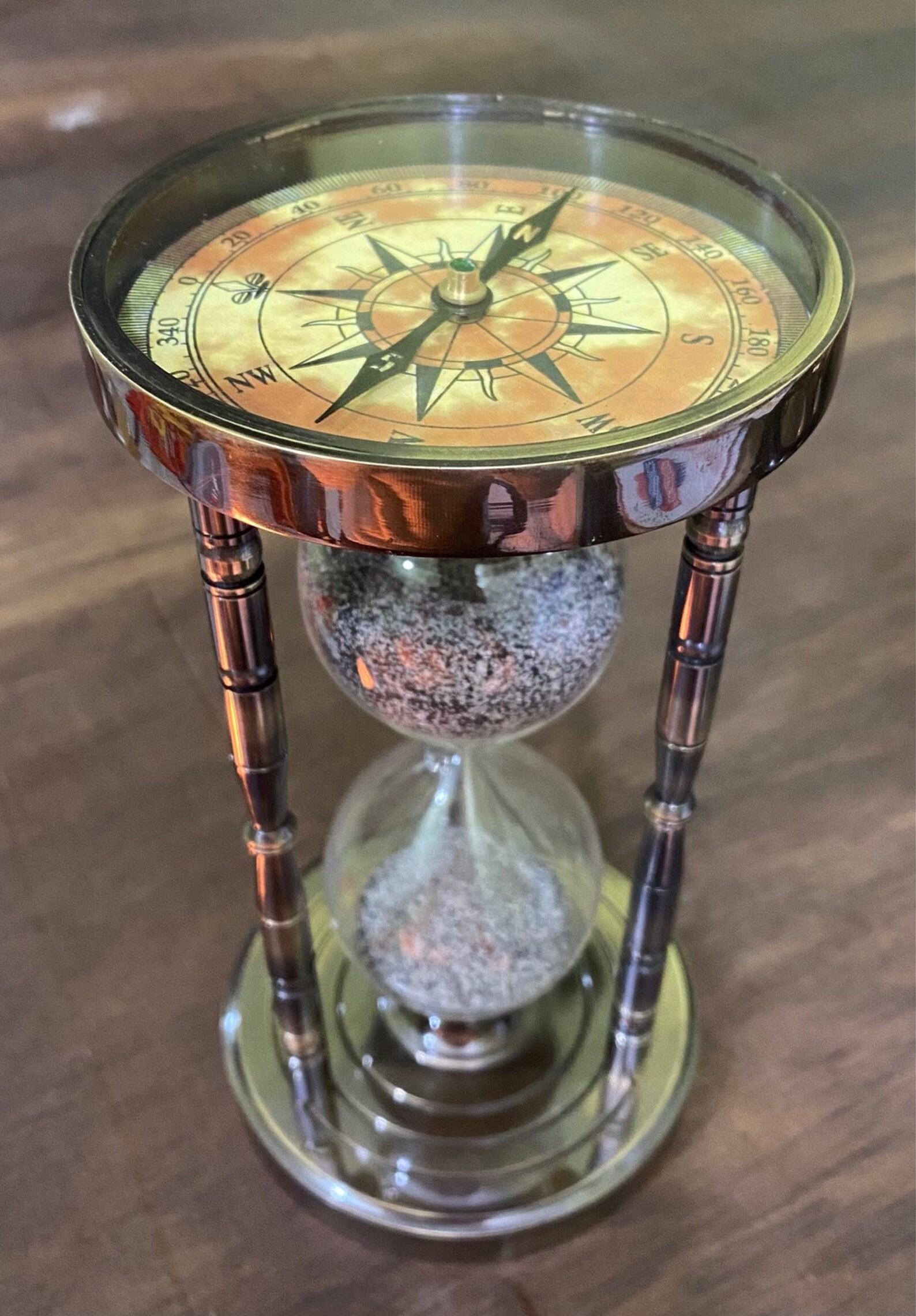 Brass Hourglass / Brass Sand Glass / Table Top Brass Decor Etsy Canada