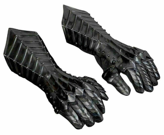 Black Nazgul Gauntlets Steel Medieval armor Glove… - image 1