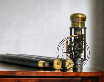 Brass steam engine working Walking Stick black Wooden Cane Handle steampunk Christmas gift for Anniversary Birthday collection Gift