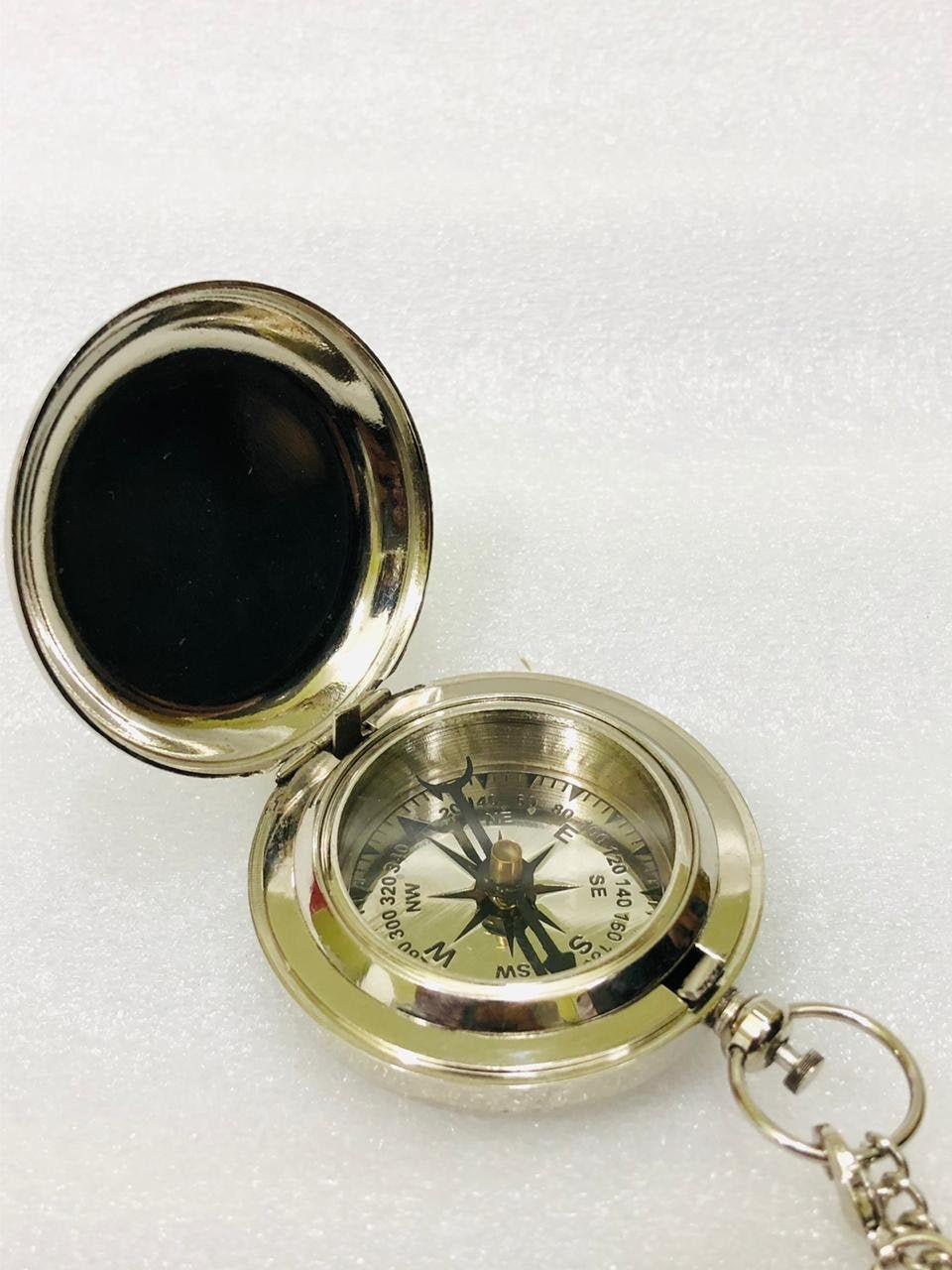 Personalized Brass Push Button Compass Pocket Compass Push Etsy