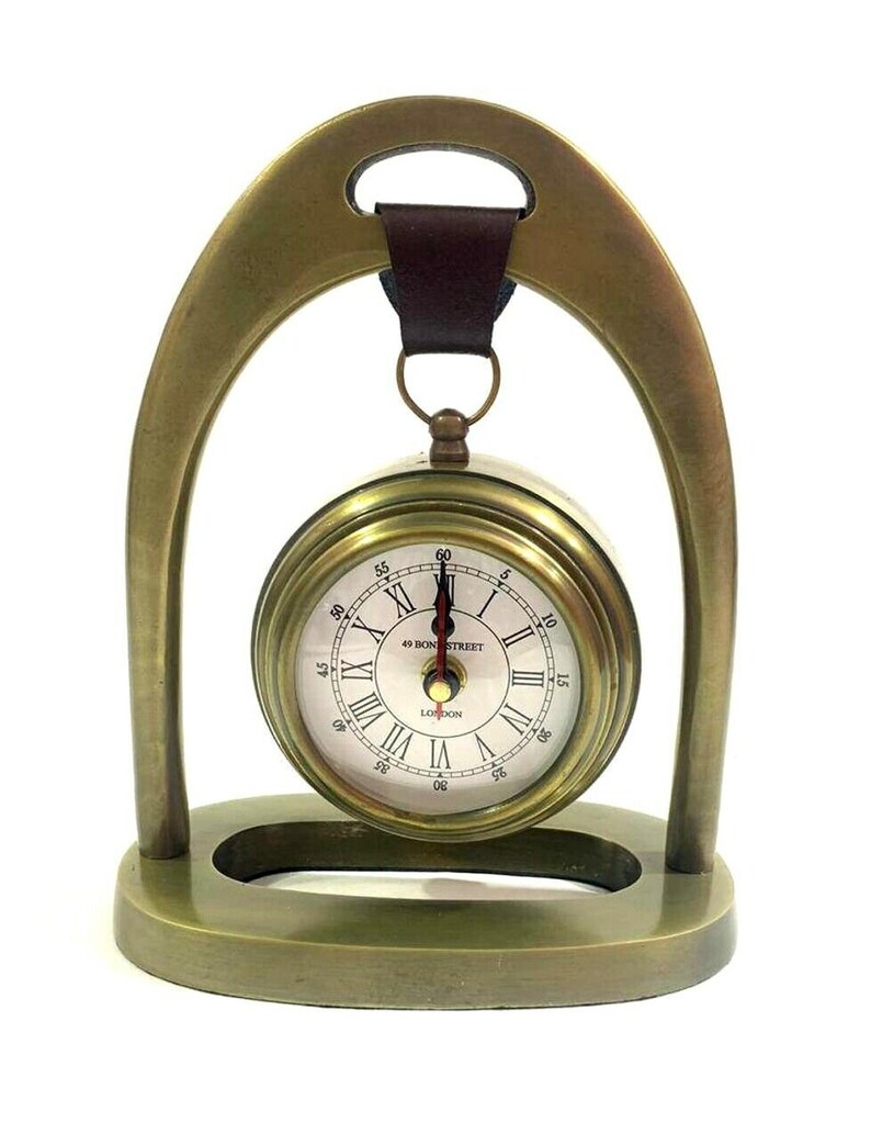 Antique Brass 49 Bond Street London Desk/table Top Clock Home Etsy