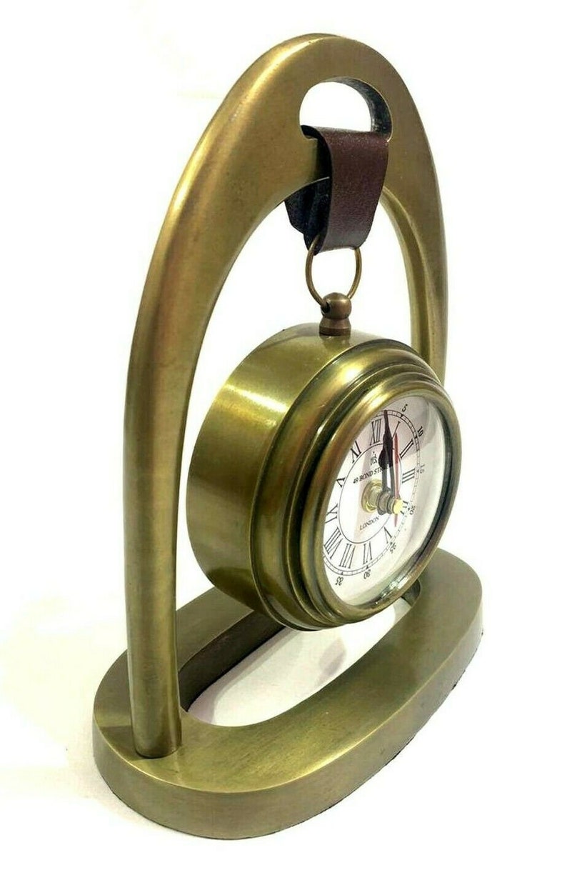 Antique Brass 49 Bond Street London Desk/table Top Clock Home Etsy