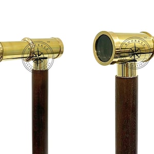MINI TELESCOPE WALKING Stick High Quality Polished Brass Telescope Steampunk