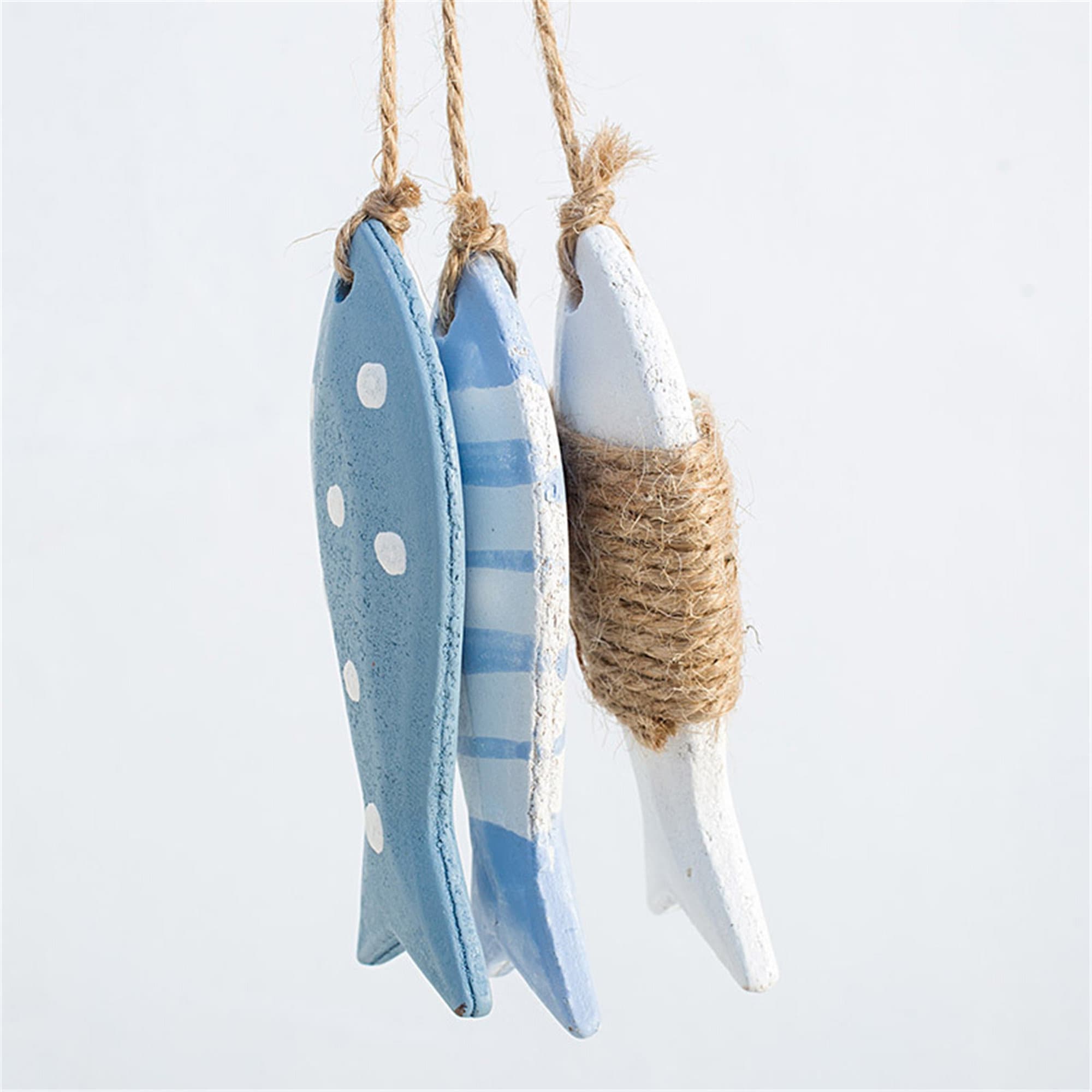 Wooden Fish Pendant Wall Hangings Small Ornaments Home Etsy