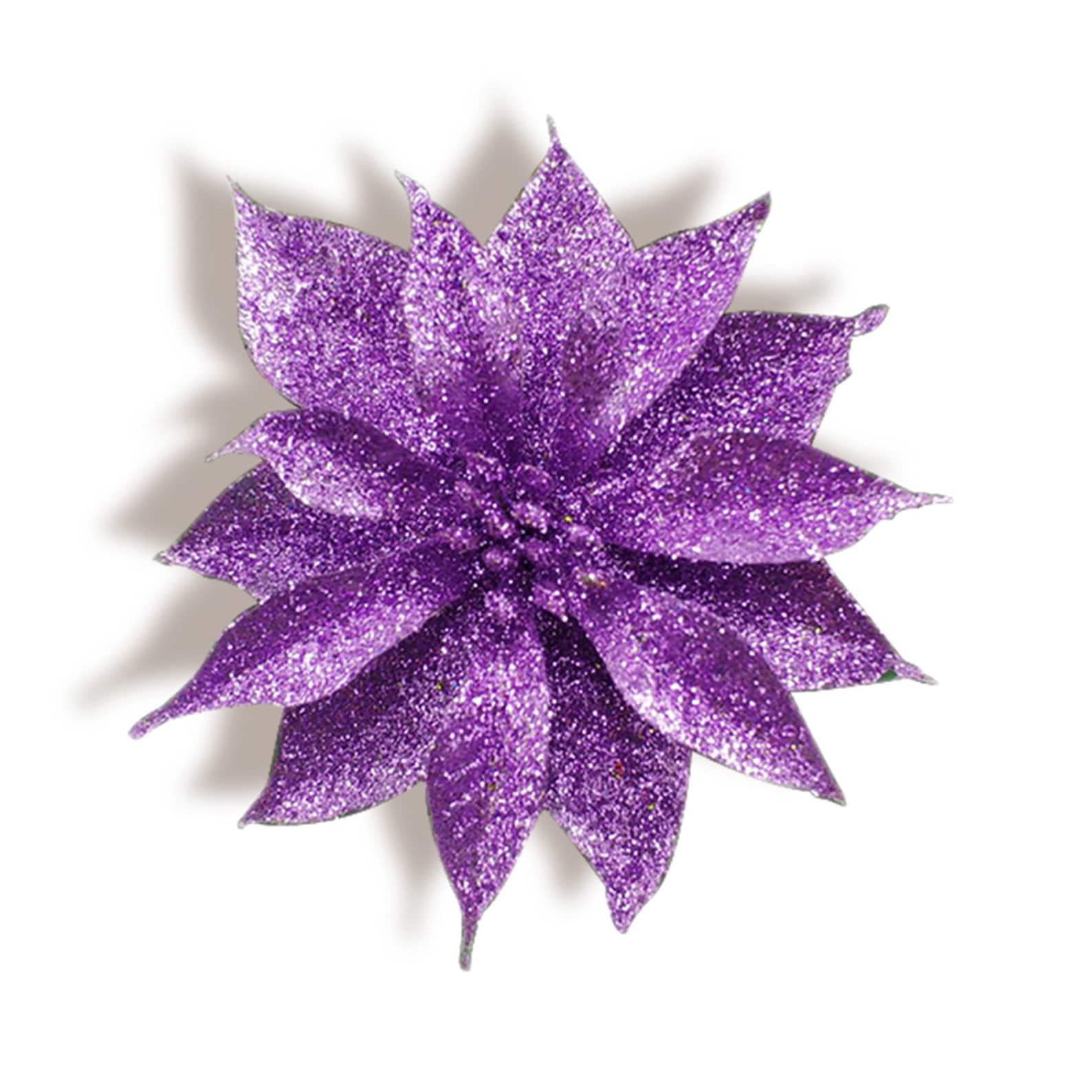 10cm Glitter Artificial Flower Christmas Flowers For Home Etsy