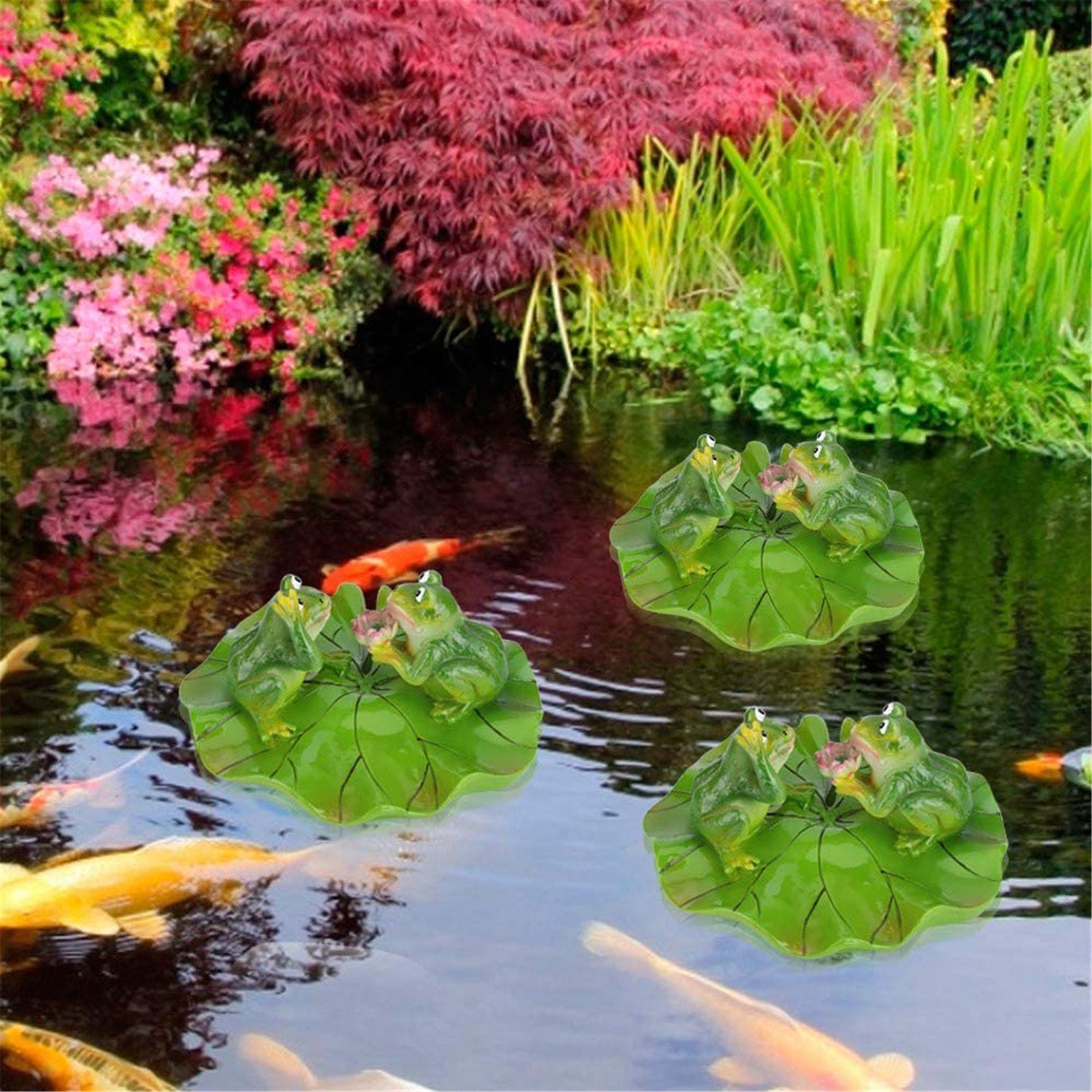 Artificial Pond Ornament Pond Lotus Decoration Frog Water Etsy