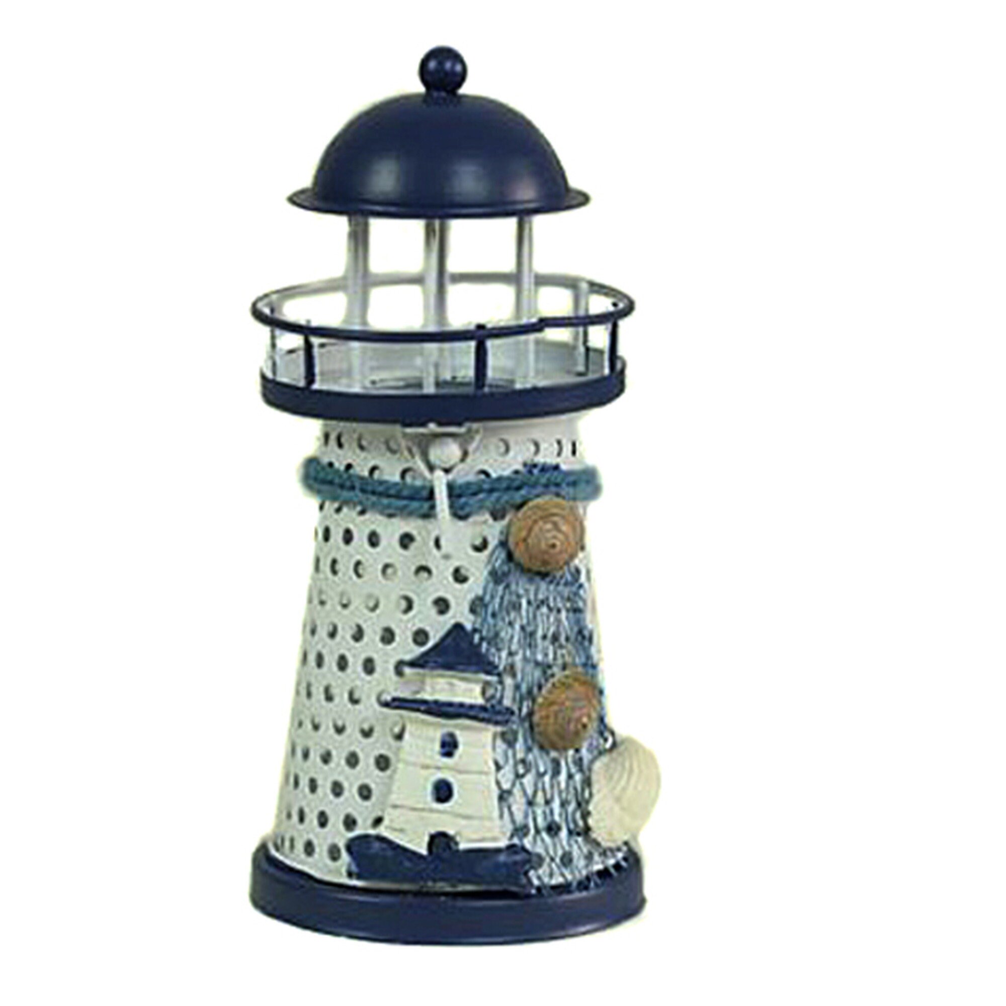 Lighthouse Candle Holder Mediterraneanstyle Iron Candle Etsy