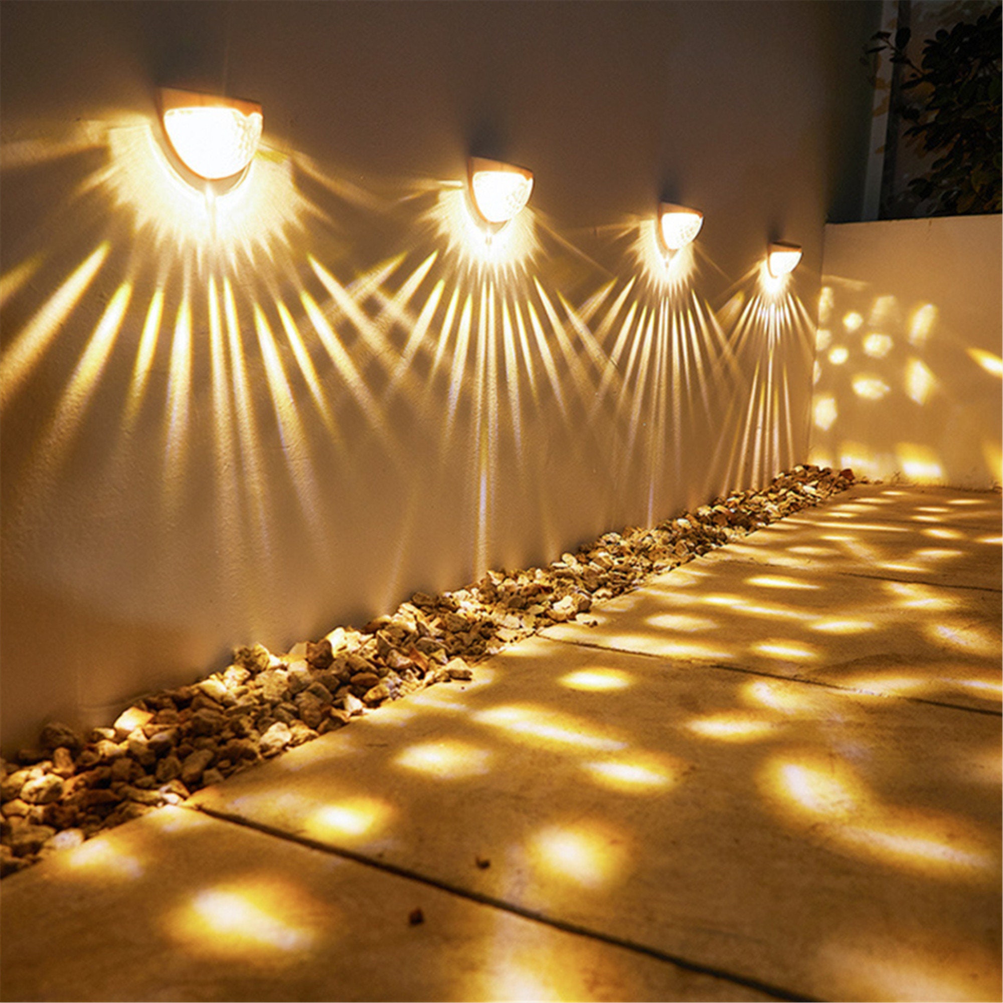 LED solar luz exterior lámparas de pared jardín Lignts Etsy LED solar luz exterior lámparas de pared jardín Lignts Etsy
