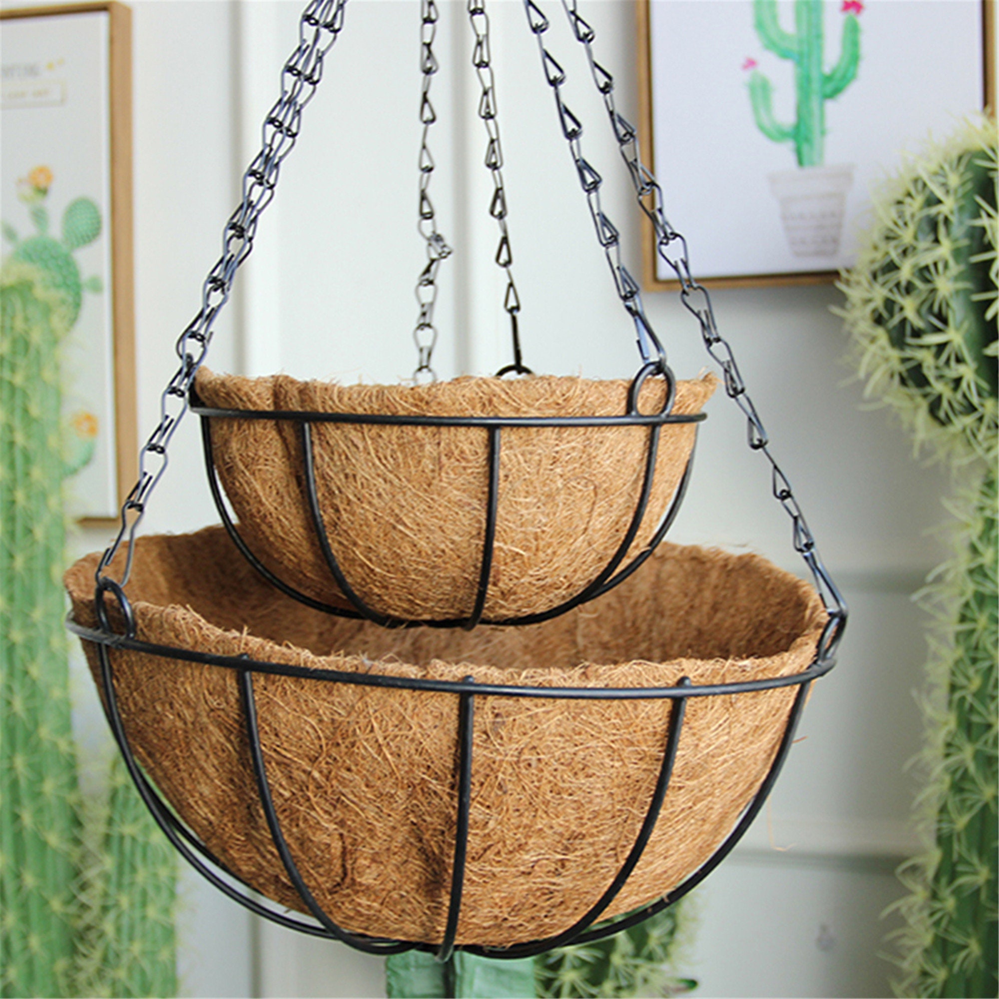 8/10/12Inches Metal Hanging Basket Plant Hanger Basket Etsy