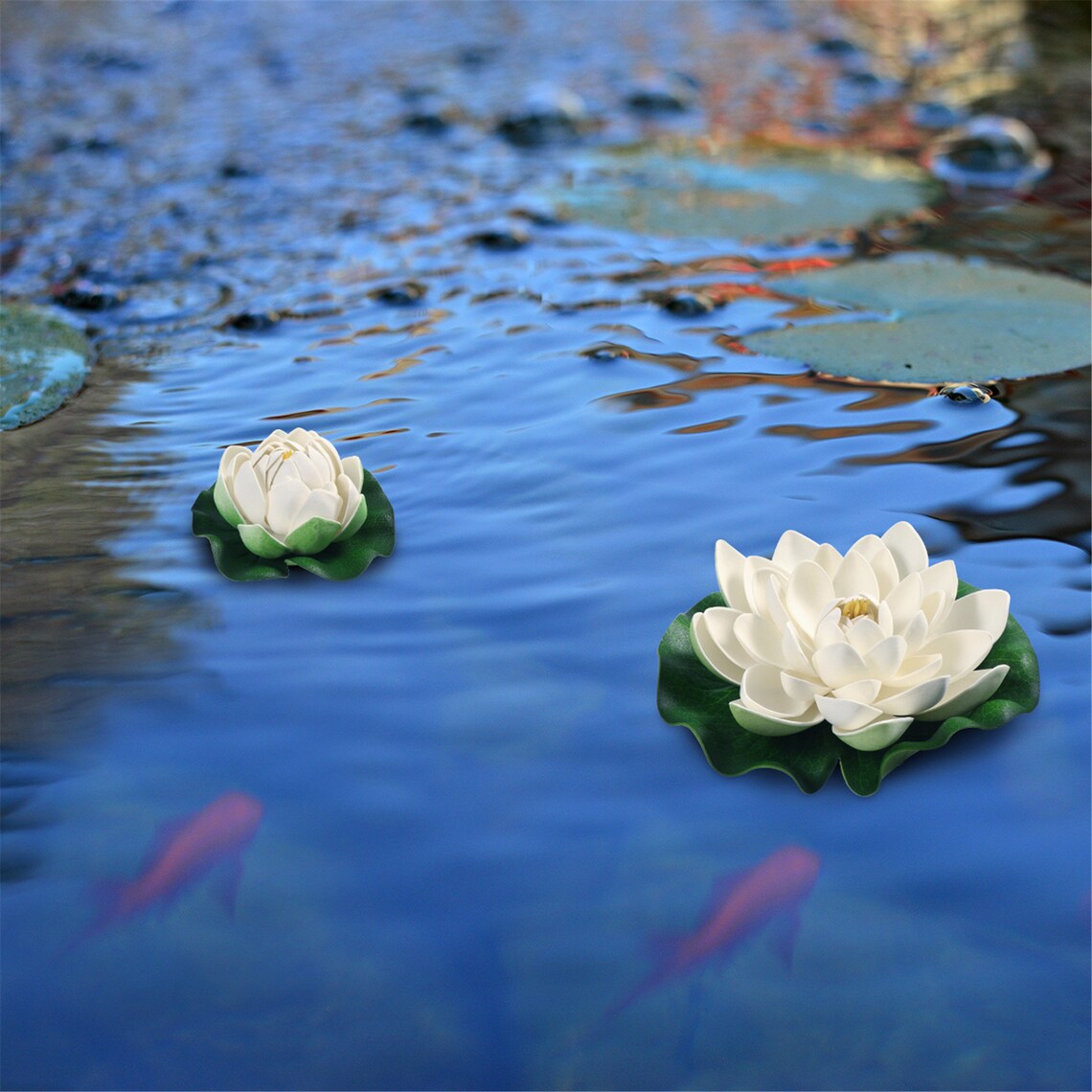 6PCS Artificial Floating Flowers Lotus Chinastyle Simulation Etsy