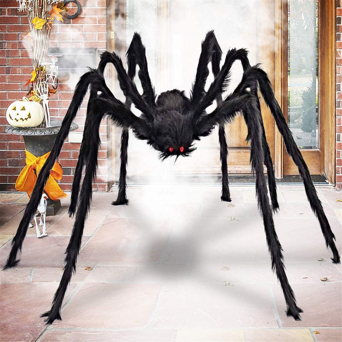 Outdoor Halloween Decorations Scary Giant Spider Fake Large Etsy