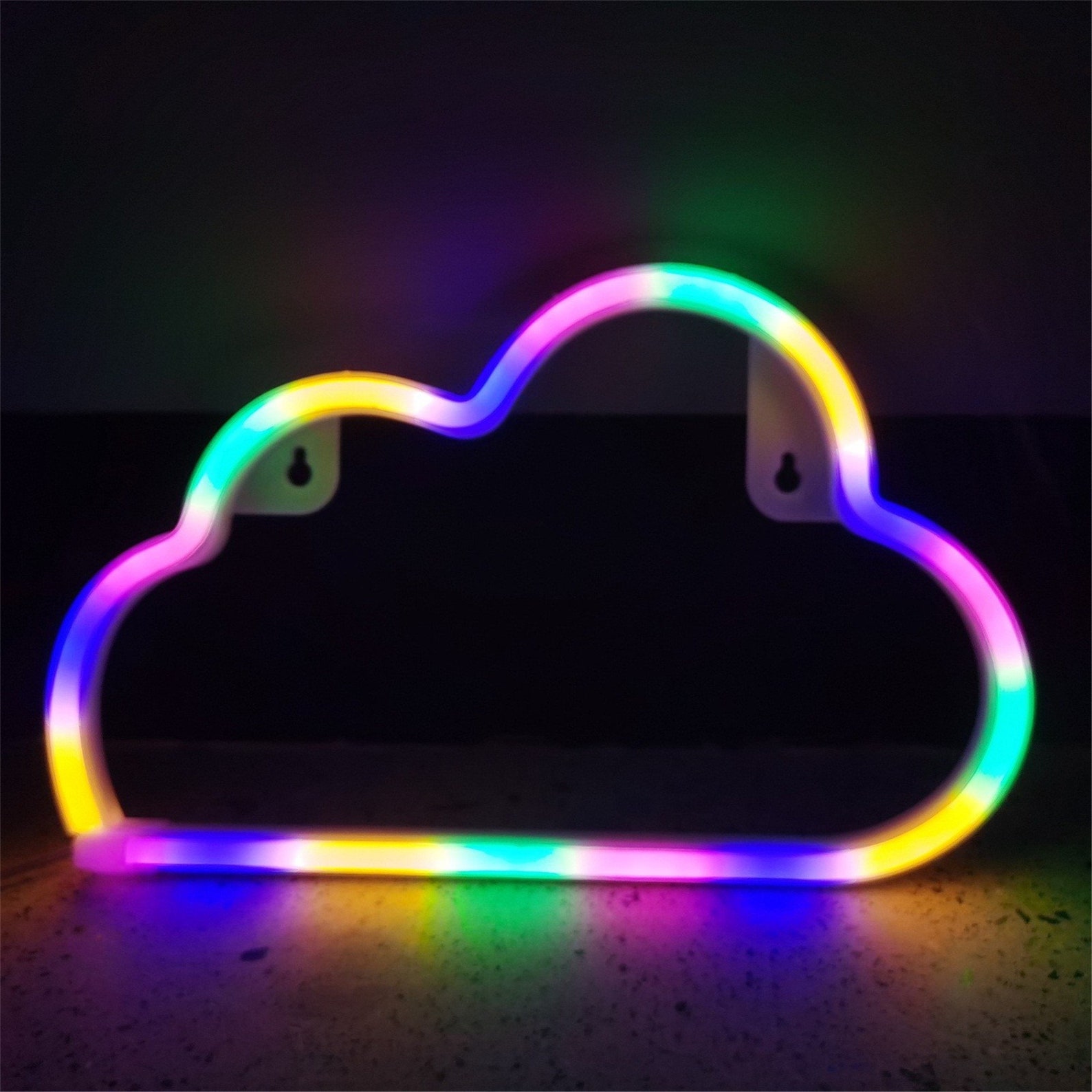 LED Cloud Design Neon Sign Night Light Art Lámpara de pared de Etsy