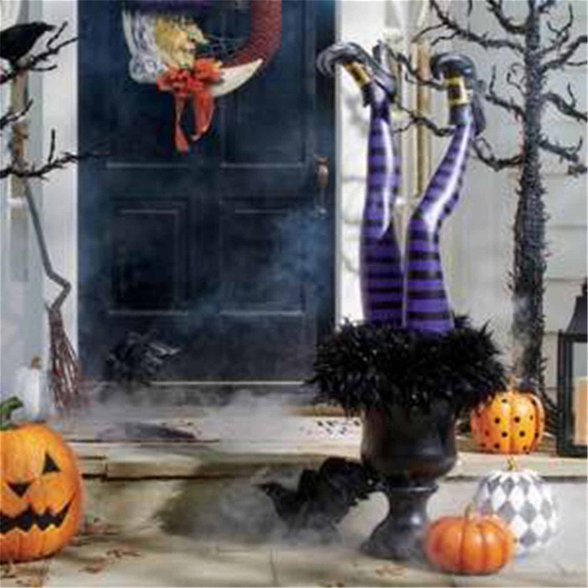 Upside Down Witch Legs Yard Stake Halloween Yard Decor Wicked Etsy