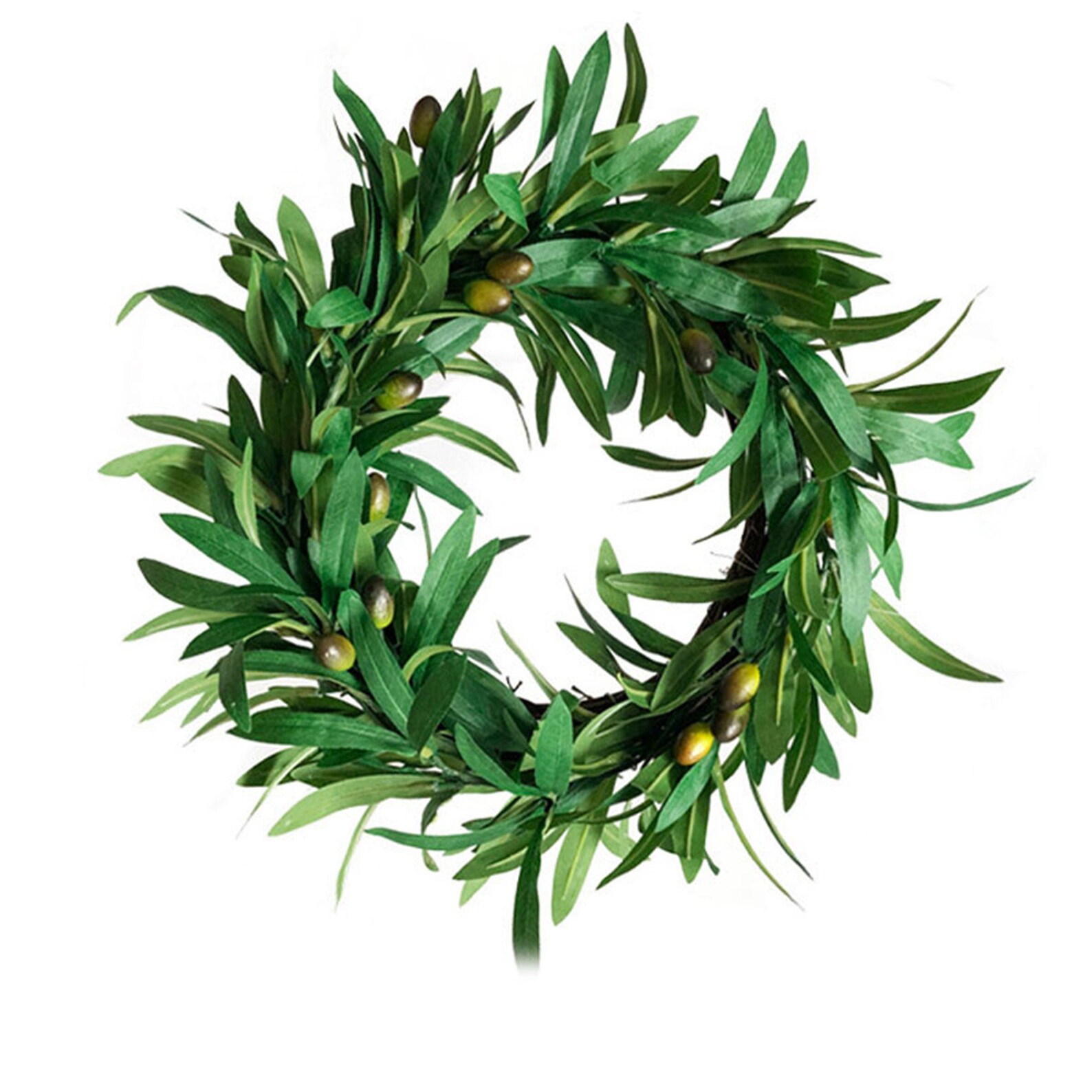 1.8m Olive Leaf Garland Artificial Green Plants Rattan Ceiling Etsy