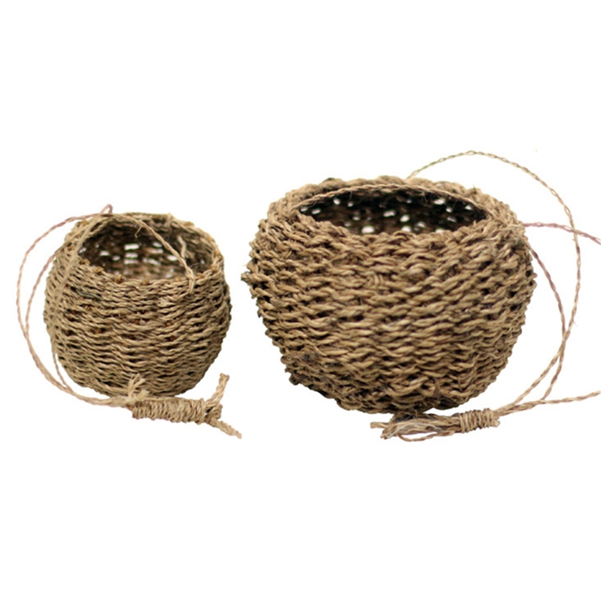 Garden Plant Storage Basket Jute Rope Hanging Planter Woven Etsy