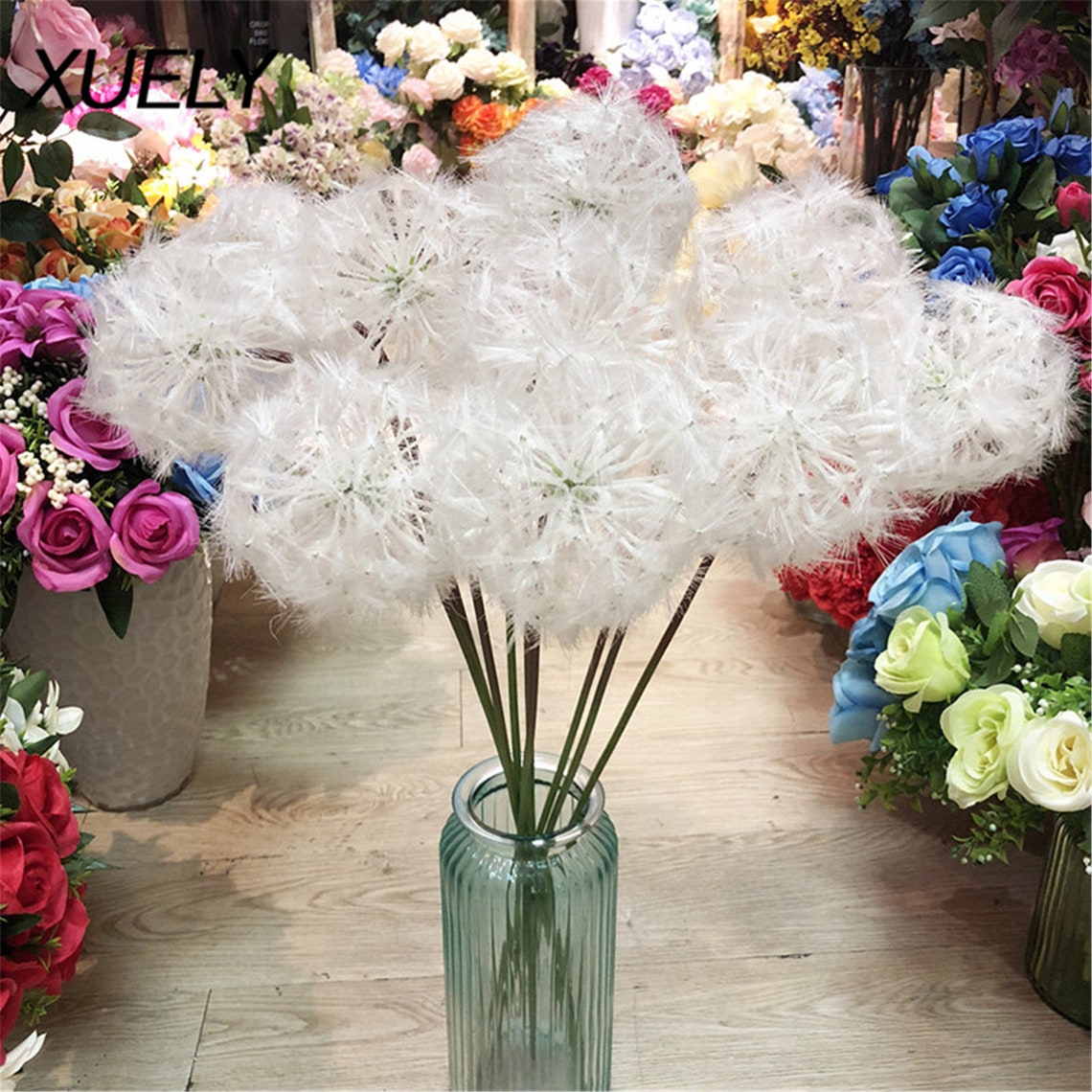 Fake Flower Artificial flower White Dandelion Home Decoration Etsy