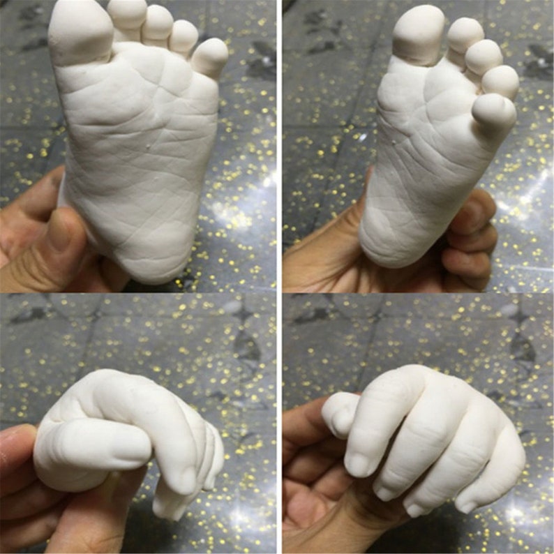 3D Handmade Mini Handprints Footprints Model Powder Gifts Mold Etsy