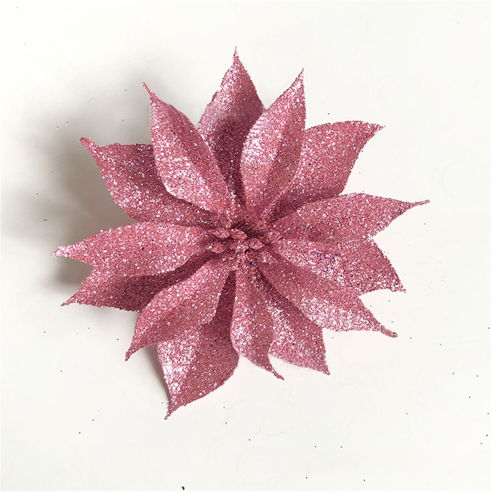 10cm Glitter Artificial Flower Christmas Flowers For Home Etsy