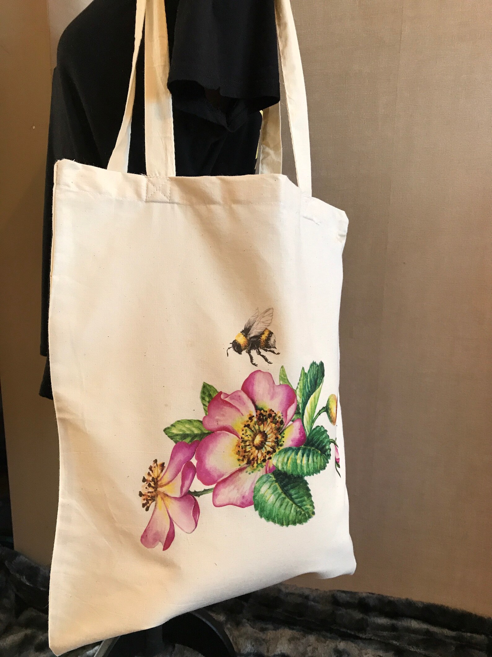 Bee tote bag makes a great personalised bee gift for any | Etsy