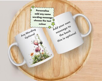 Personalised Flamingo Mug with Optional Coaster | Flamingo Gift for Her | Custom Flamingo Mug | Birthday Gift UK | Gift for Friend |