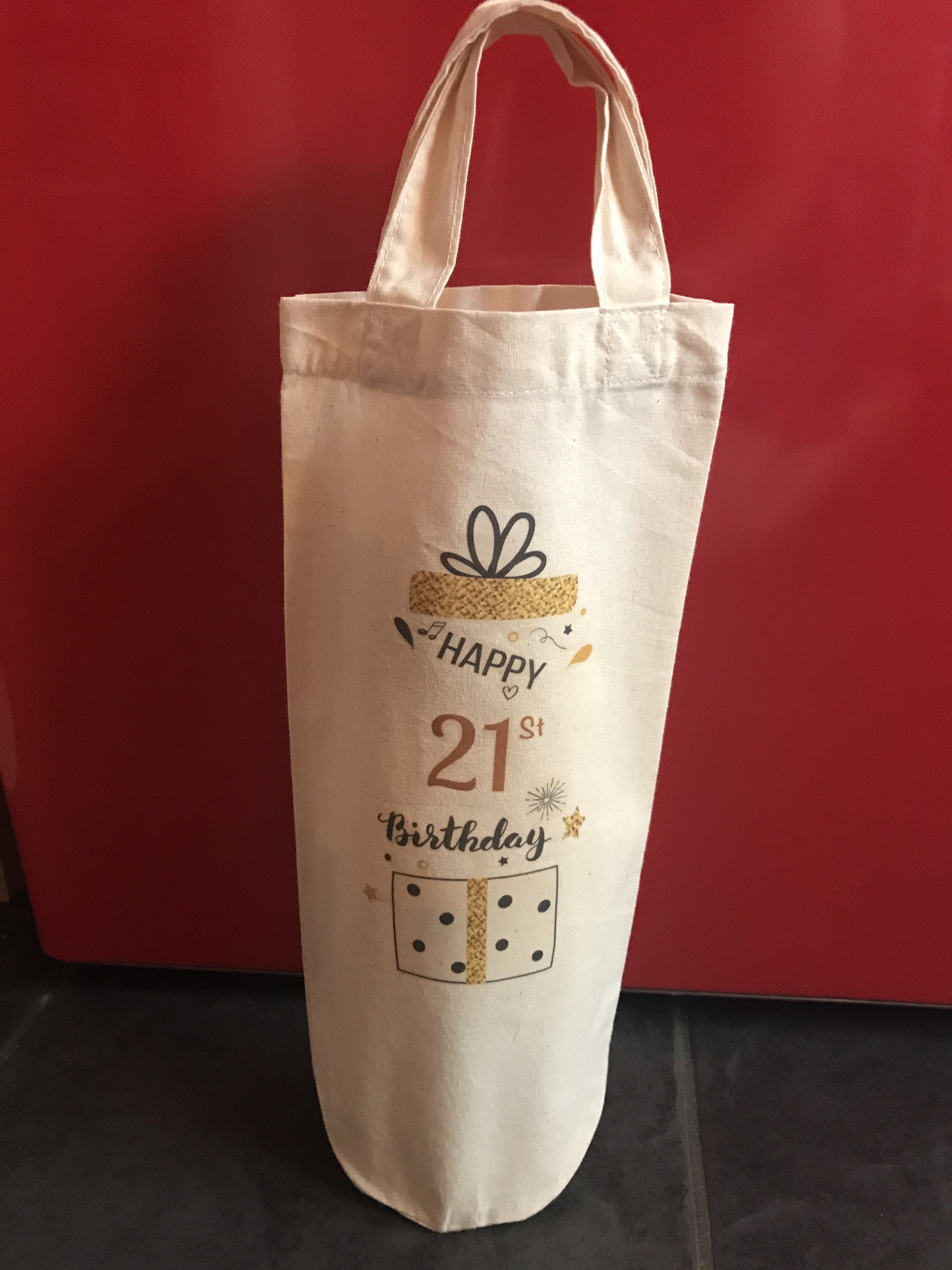 Special Birthday wine bag 21st birthday gift personalised. Etsy.de