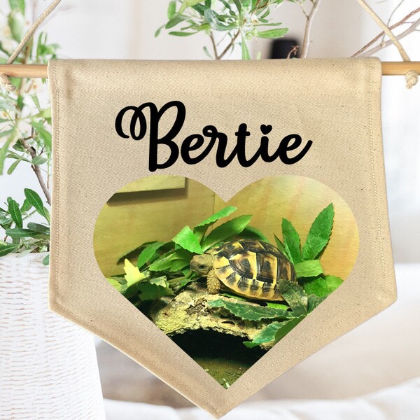 Personalised Tortoise flag, tortoise gifts.