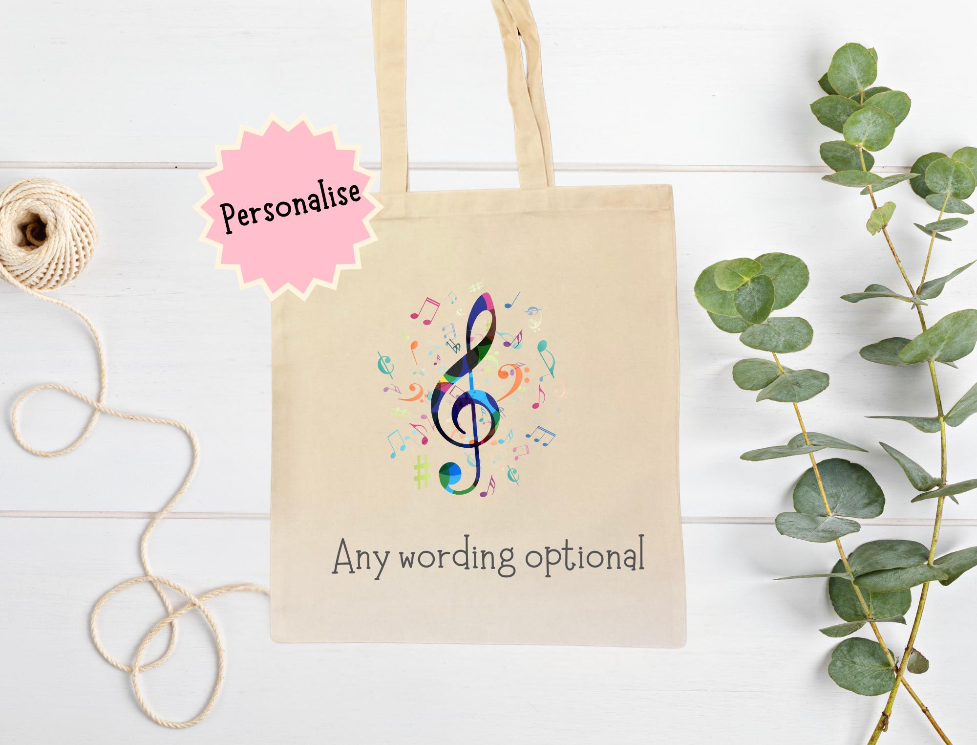 Acoustic Guitar Tree Sunset Lake Tote Bag - 16x16 Inch Music Themed Canvas Bag For Musicians, Teachers, And Music Lovers