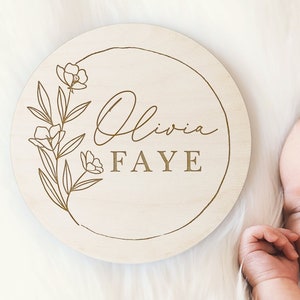 Annuncio del nome del bambino, Annuncio di nascita, Regalo per baby shower, Accessorio per foto del neonato, Cartello per annuncio dell'ospedale