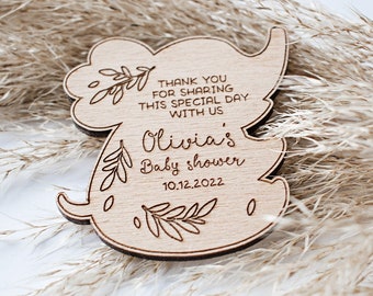 Cadeaux aimantés personnalisés en bois pour baby shower
