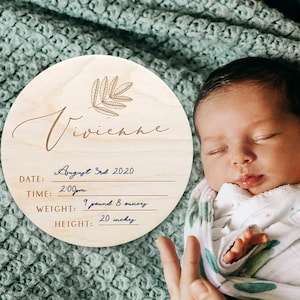 Birth Announcement Sign New Baby Gift Engraved Newborn Stats Hello World Baby Photo Prop Wooden Birth Sign Hospital Announcement Plaque