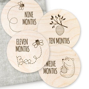 cartes d'étape de bébé, petite fête de miel, cartes d'étape d'abeille, grossesse, cadeau de baby shower, cadeau de nouveau bébé