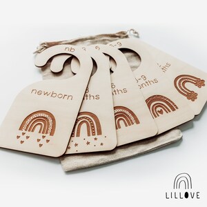 Rainbow Wooden Baby Closet Dividers, Nursery Closet, Baby Gift, Baby Clothes Divider Baby shower gift ideas