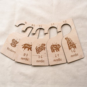 Wooden Baby Closet Dividers, Nursery Closet, Baby Gift, Baby Clothes Divider Baby shower gift ideas