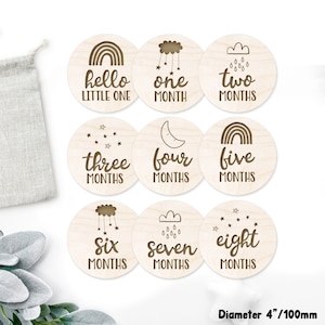 Cartes bébé étape importante, arc-en-ciel, cartes étape étape arc-en-ciel, grossesse, cadeau de baby shower, cadeau neutre, bébé arc-en-ciel, cadeau de naissance