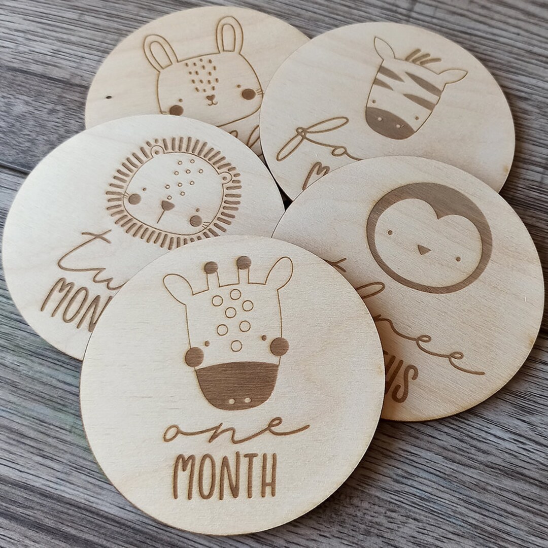 Safari Snuggles Milestone Cards- (Pack of 25)