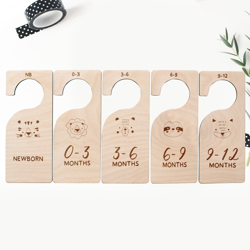 Nursery Closet Dividers Animals Safari Jungle Baby Clothes Etsy