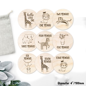 Cartes jalons bébé, carte jalon bohème, cartes jalons Safari en bois, grossesse, cadeau de baby shower, nouveau cadeau de bébé