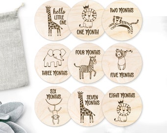 Baby Milestone Cards, Boho milestone card, Wood Safari milestone cards, pregnancy, baby shower gift, new baby gift