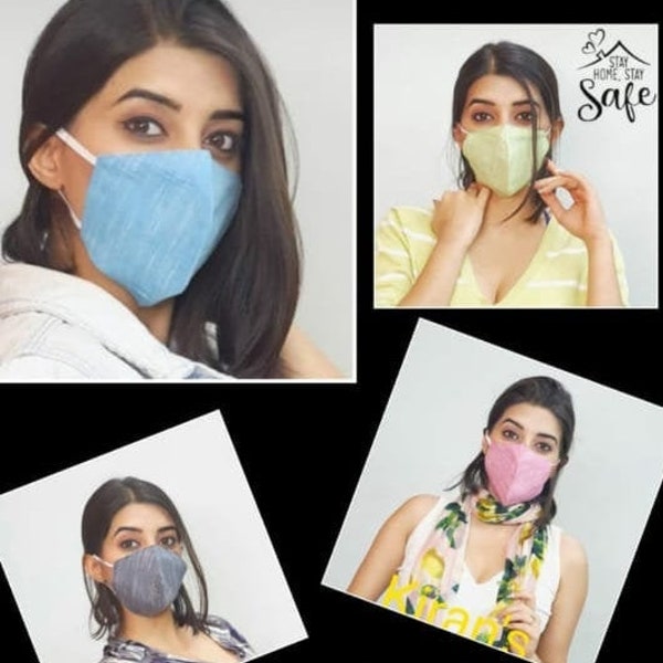 50 Piece Anti Pollution Dust Mask Washable,Reversible and Reusable Cotton Face Mouth Mask Protection from Pollen Allergy (Pack of 50 Mask )