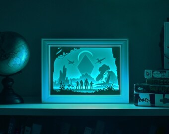 No Man's Sky Paper Cut Lightbox - RGB Lights