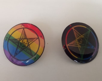 Baphomet Pride Pins and Cufflinks