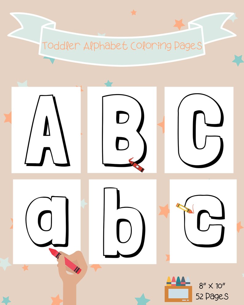 Pre-K Learning Printables Preschool Kindergarten Alphabet | Etsy