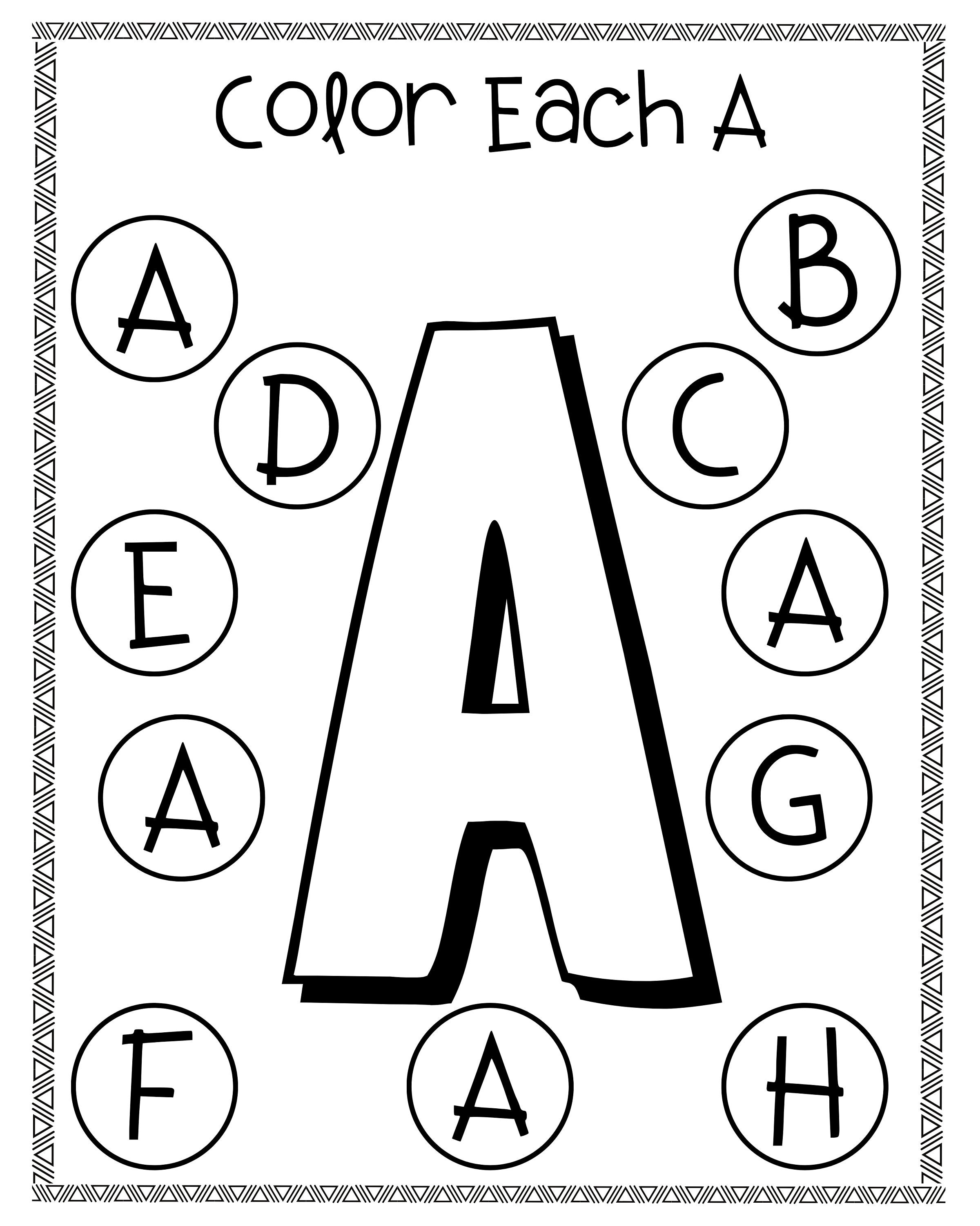 Alphabet Activity Book Coloring Pages Instant Digital | Etsy