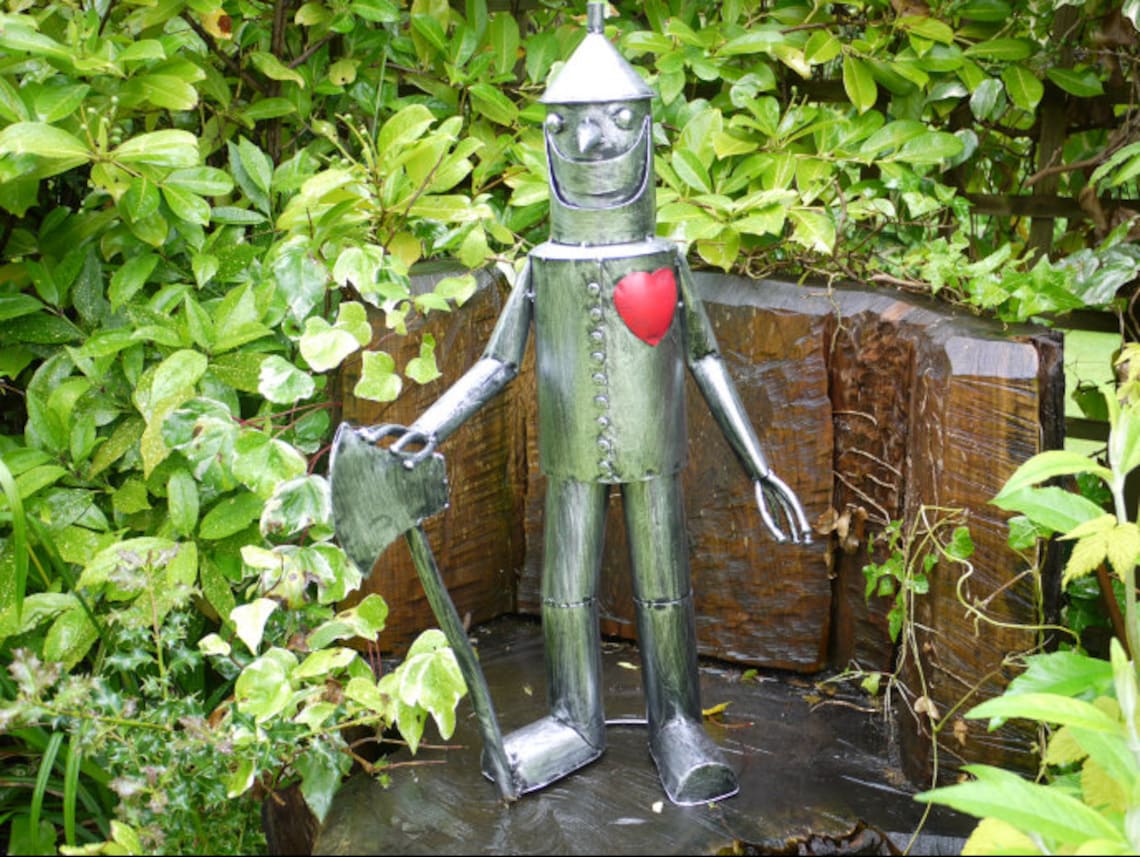 79cm Tin Man Statue Garden Statue Wizard Of OZ Tin Man Etsy