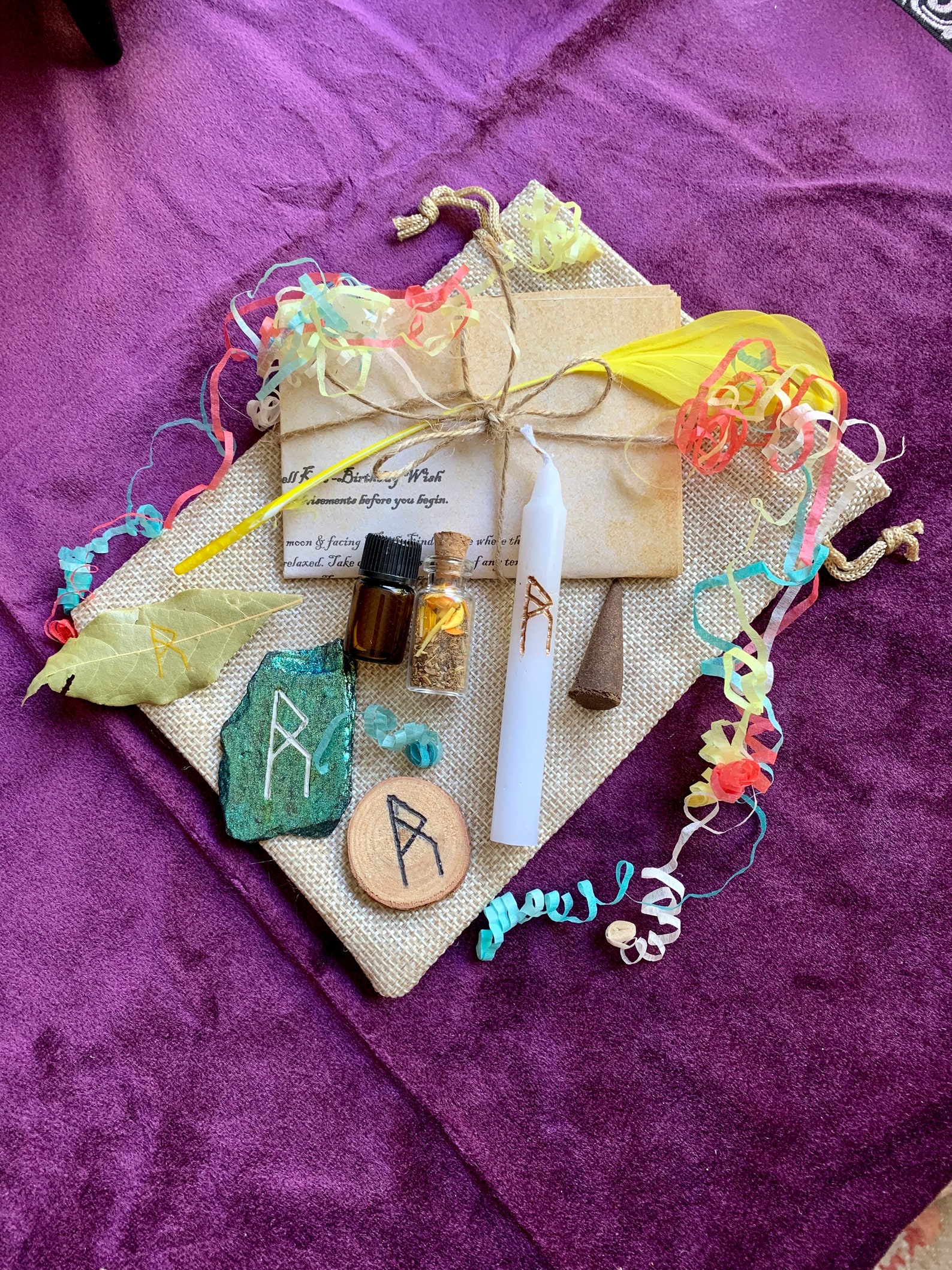 Birthday Wish Spell Gift Spell Kit Spell Candle Birthday Etsy