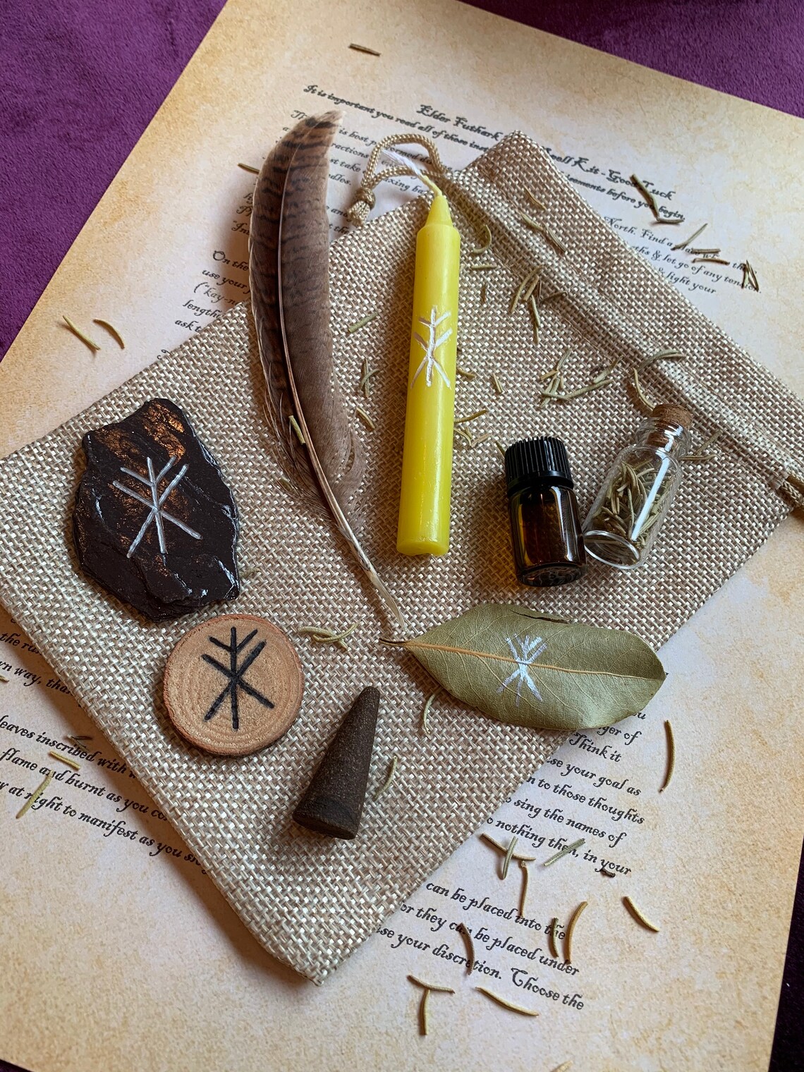 Luck Spell Kit Candle Dressing Magick Blessings Good Etsy UK